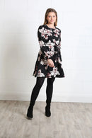 Grace Dress - Black Floral