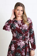 Grace Dress - Burgundy Floral