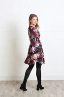 Grace Dress - Burgundy Floral