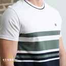 Griffin Stripe T-Shirt - Khaki