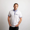 Patterned Polo - White