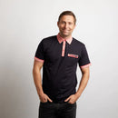 Patterned Polo - Navy Blue