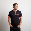 Patterned Polo - Navy Blue