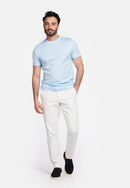 Luca Round Neck T-Shirt - Light Blue