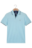 Nico Short Sleeve Polo Shirt - Aqua Blue