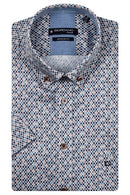 League Abstract Print Shirt - Dark Gold