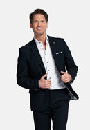 Robert Lined Structure Blazer - Dark Navy