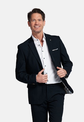 Robert Lined Structure Blazer - Dark Navy