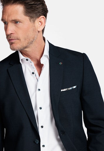 Robert Lined Structure Blazer - Dark Navy