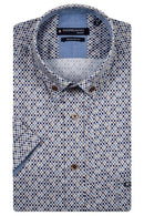 League Abstract Print Shirt - Dark Navy