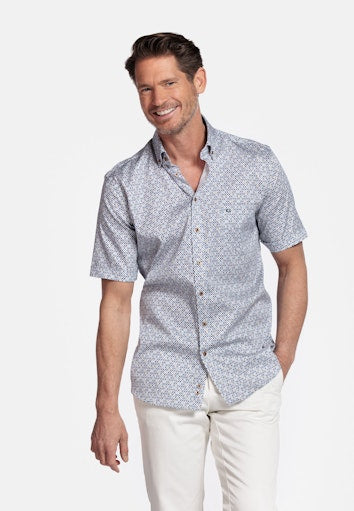 League Abstract Print Shirt - Dark Navy