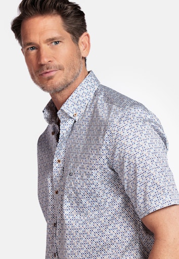 League Abstract Print Shirt - Dark Navy