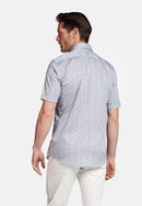 League Abstract Print Shirt - Dark Navy