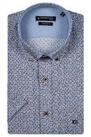 League Abstract Print Shirt - Dark Navy