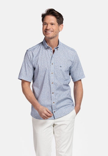 League Abstract Print Shirt - Dark Navy