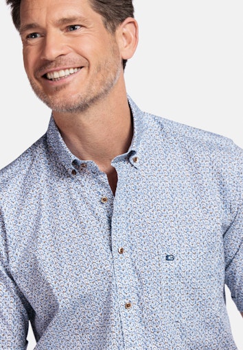 League Abstract Print Shirt - Dark Navy