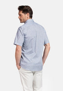 League Abstract Print Shirt - Dark Navy