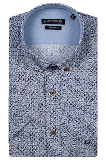 League Abstract Print Shirt - Dark Navy