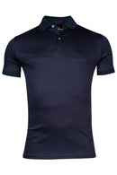 Lino Liquid Cotton Polo Shirt - Dark Navy