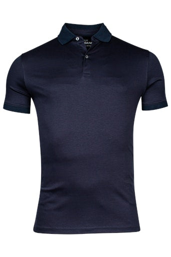 Lino Liquid Cotton Polo Shirt - Dark Navy