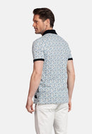 Genardi Graphic Print Polo - Dark Navy