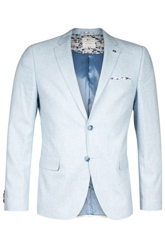 Robert Lined Structure Blazer - Light Blue