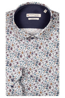 Maggiore Flower Print Shirt - Light Blue