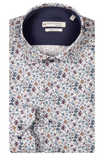 Maggiore Flower Print Shirt - Light Blue