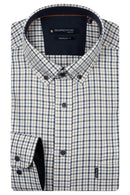 Dino Mini Check Button Down Shirt - Dark Navy