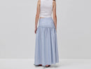 Striped Maxi Skirt - Blue/white Stripe