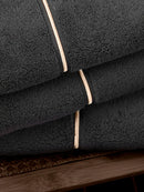 Zero Twist Satin Stitch Towel - Black