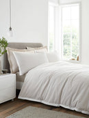 Seersucker Woven Stripe Duvet Cover Set - Natural