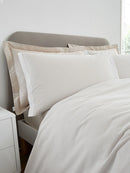 Seersucker Woven Stripe Duvet Cover Set - Natural