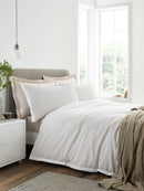 Seersucker Woven Stripe Duvet Cover Set - Natural