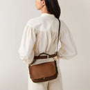 Small Flapover Crossbody - Saddle