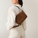 Small Flapover Crossbody - Saddle
