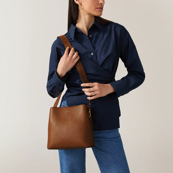 Medium Compartment Crossbody - Saddle