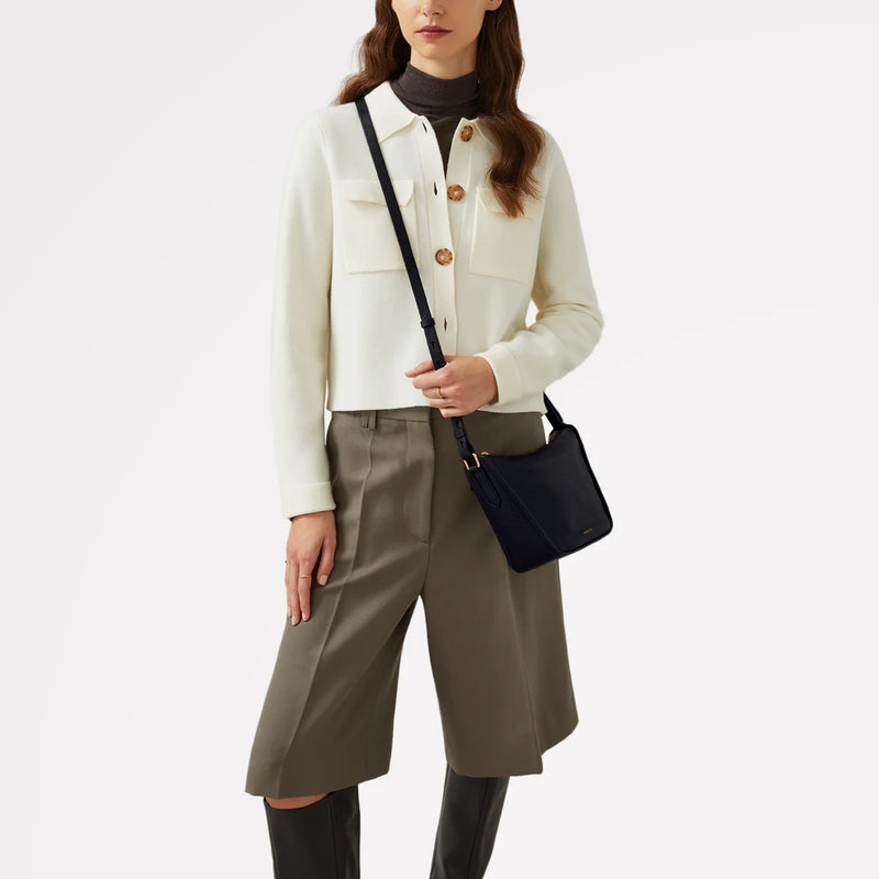 Small Ziptop Crossbody - Black