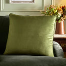 Harlan Velvet Cushion 55x55CM - Olive Green
