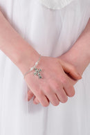 Diamante Cross Bracelet - Silver