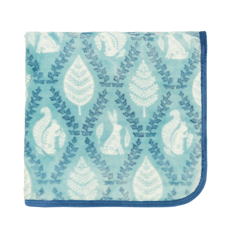 Woodland Trellis Fleece 140x180CM - Blue