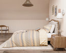 Folk Stripe Duvet Cover Set - Graphite/Copper