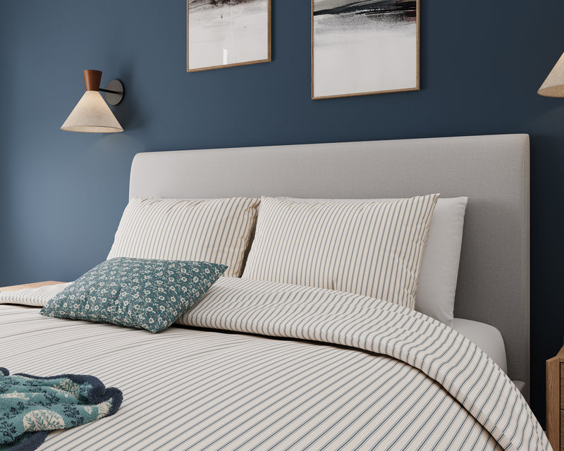 Ticking Stripe Duvet Cover Set - Blue/Teal