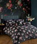 Hague Fleurs Duvet Cover Set - Black