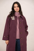 Harper Trench Coat - Damson