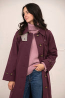 Harper Trench Coat - Damson