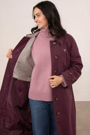 Harper Trench Coat - Damson