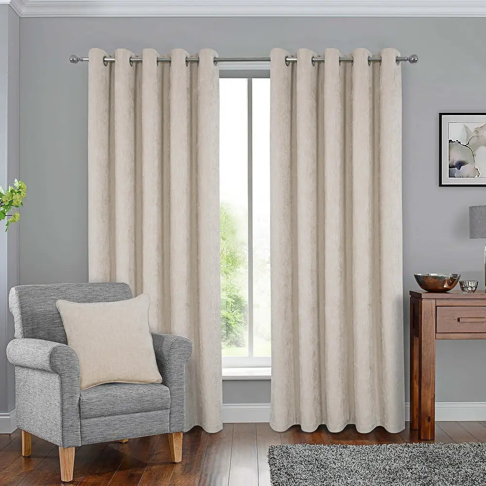 Helix Readymade Blackout Curtains Natural 90 quot x 90 quot Helix Readymade Blackout Curtains Natural 90 quot x 90 quot
