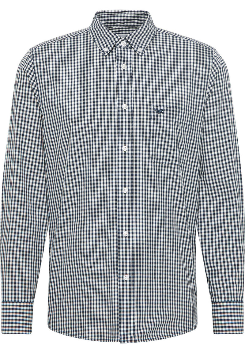 Clemens Gingham Shirt - Grey Gingham Check