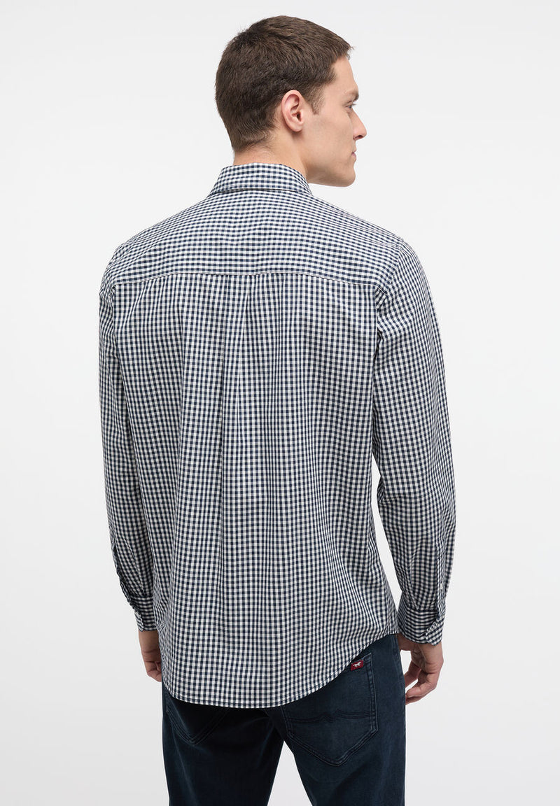 Clemens Gingham Shirt - Grey Gingham Check